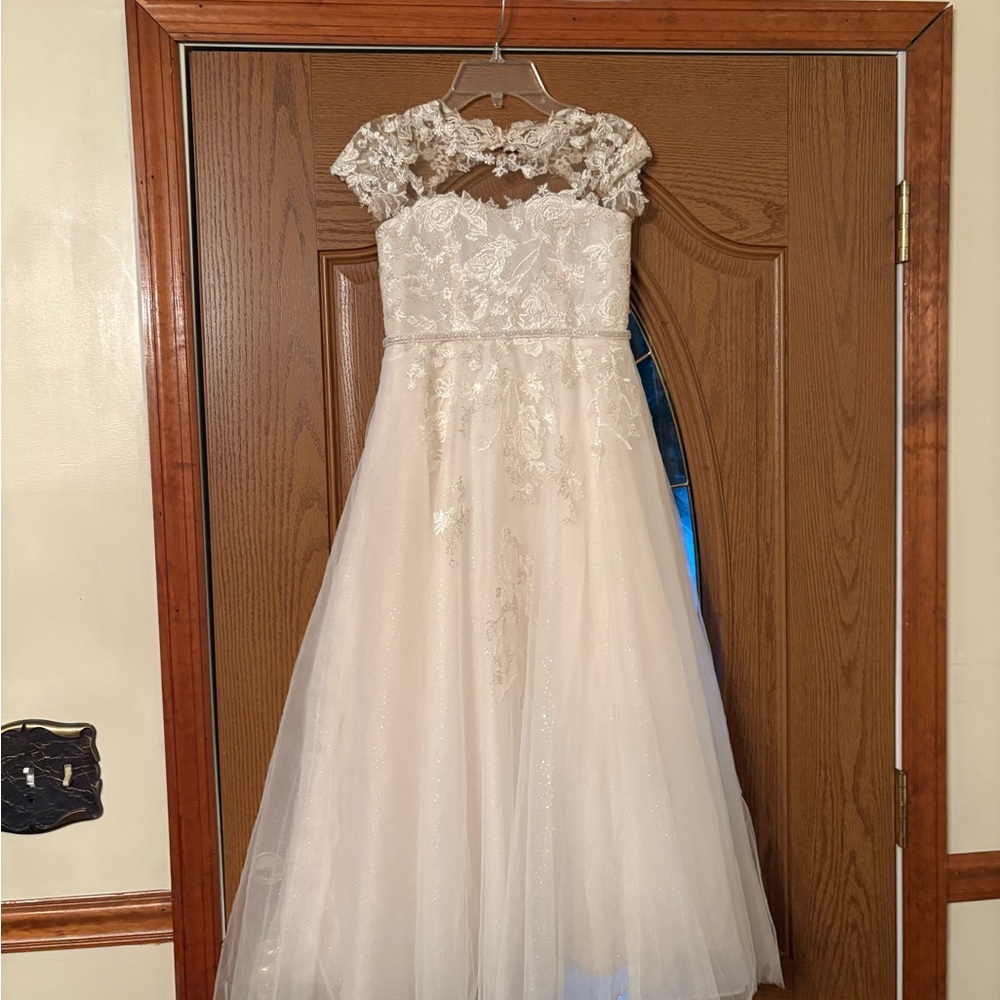 Elegant White Lace Kids Dress flower girls